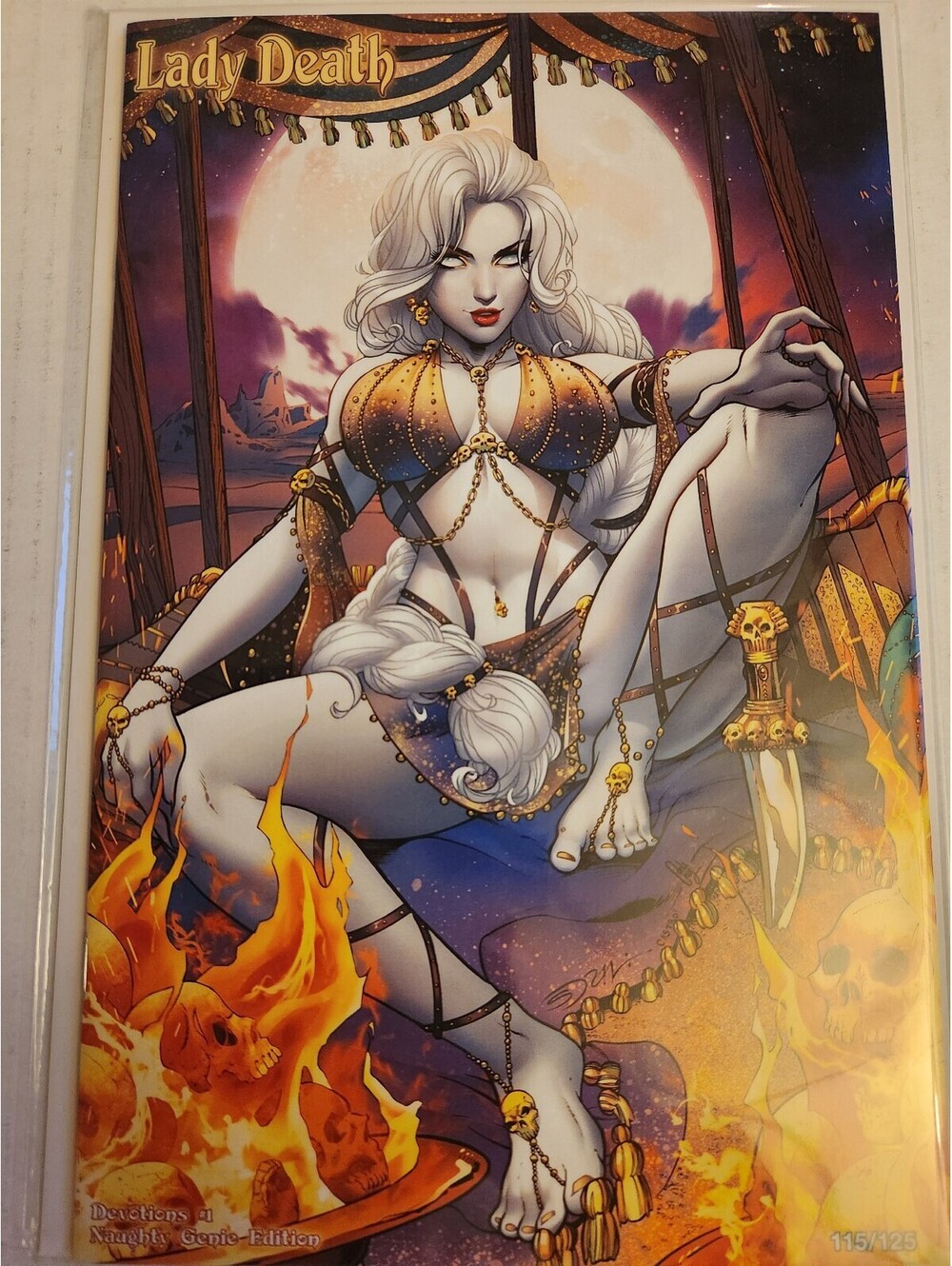 Lady Death #1AO Genie Naughty Variant Ltd 125 NM Coffin 2023